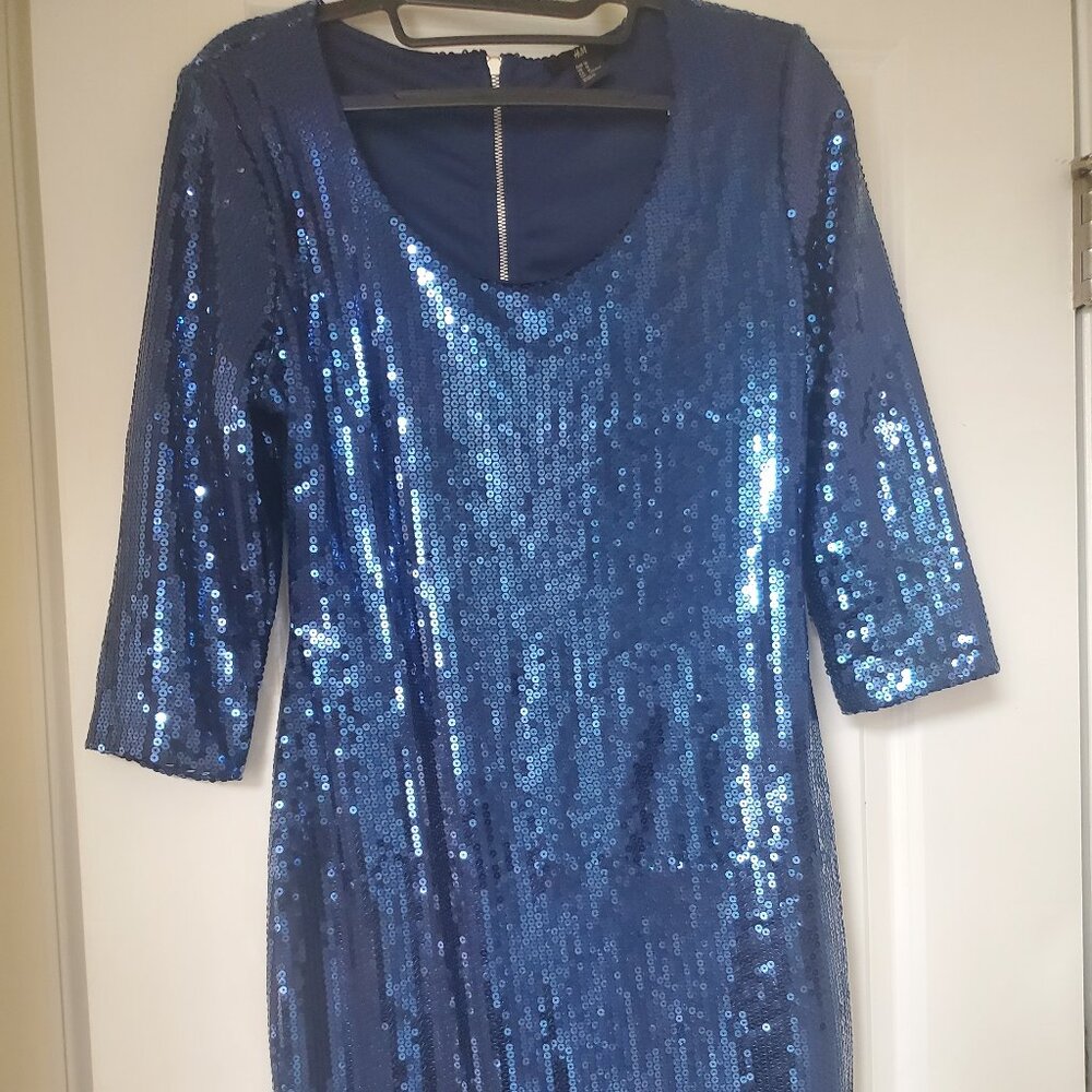 Sequin blue H/M mini dress